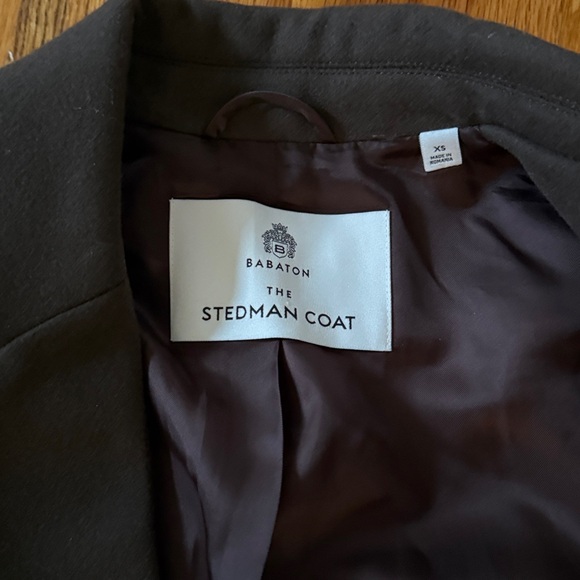 chocolate brown babaton wool coat - Picture 4 of 4